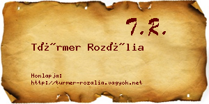 Türmer Rozália névjegykártya